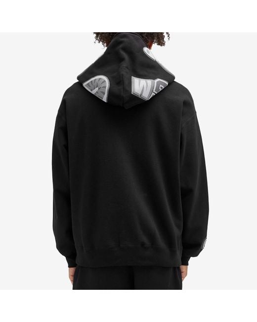 A Bathing Ape Black One Point Shark Full Zip Hoodie for men