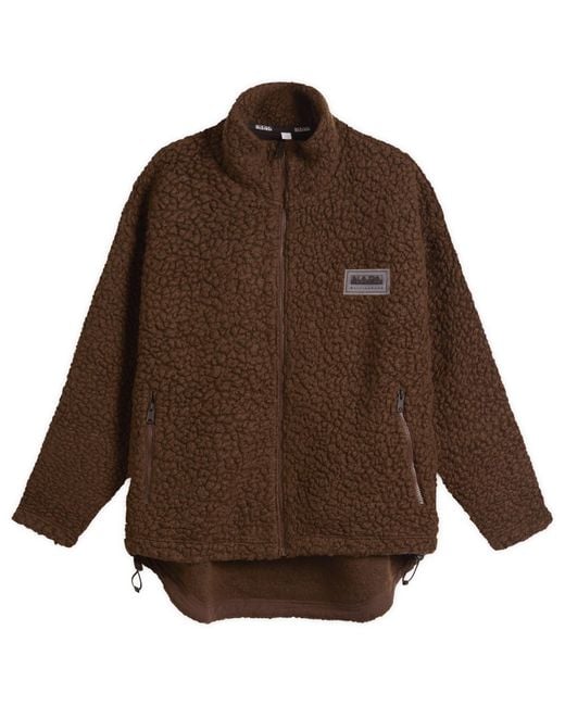 Napapijri Brown X Martine Rose Logo Fleece Jacket for men