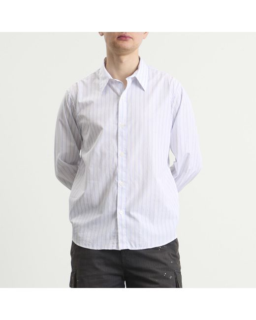 mfpen White Business Stripe Evening Shirt for men