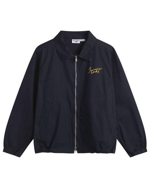 Service Works Blue Twill Work Jacket for men