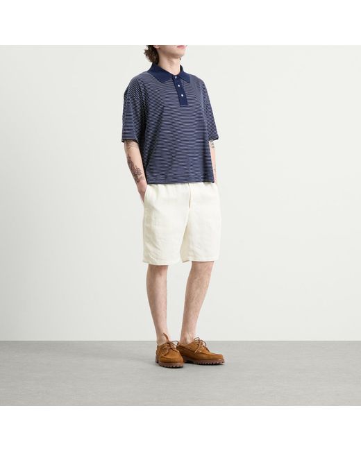 AMI White Elasticated Waist Shorts for men