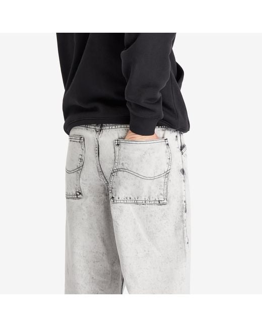 Dime Gray Classic Baggy Denim Pants for men