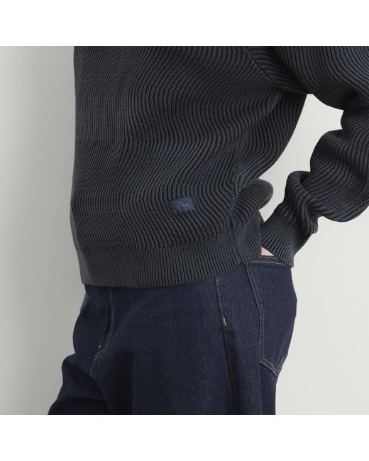 Dime Black Wave Knit Sweater