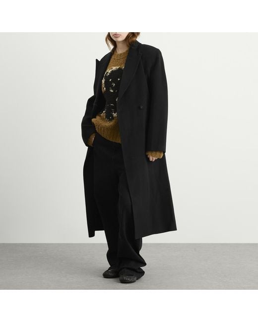 Acne Black Double Breasted Coat
