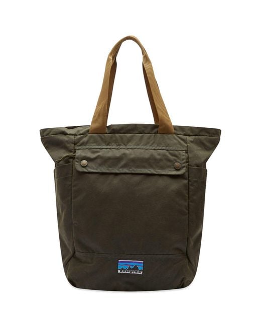 Patagonia Green Waxed Canvas Tote Pack Basin for men