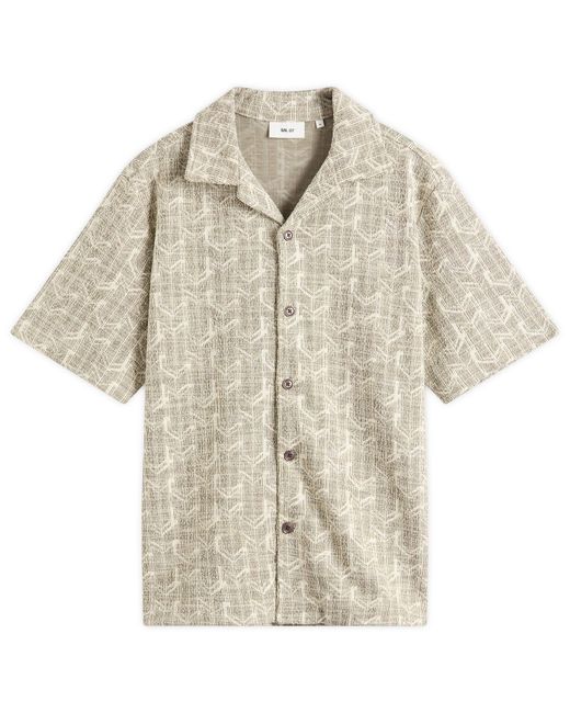 NN07 Natural Julio Jacquard Boucle Short Sleeve Shirt for men