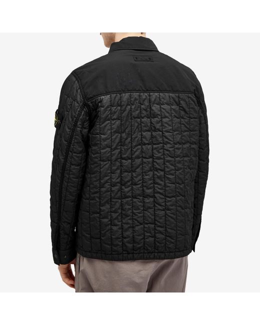 Stone Island Black Quilted Nylon Stella Primaloft-Tc Jacket for men