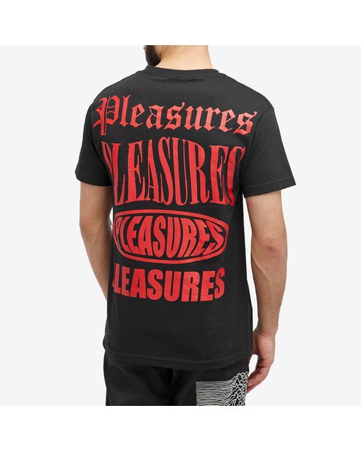 Pleasures Black Stack T-Shirt for men