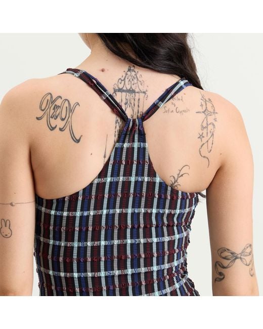 Peachy Den Blue Cindy Racer Back Top