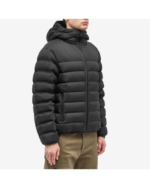 Black Hybrid knit-sleeve cotton and down jacket | Moncler | MATCHES UK