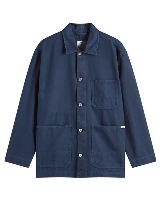 POLAR SKATE Blue Ezra Chore Jacket for men