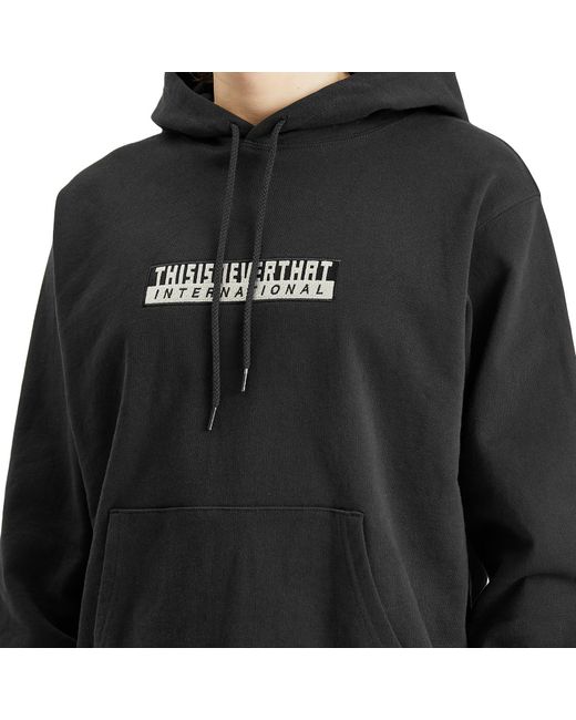 Thisisneverthat Black Tnt International Hoodie for men