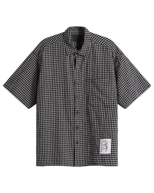 Neighborhood Black Bw Check Short Sleeve Shirt for men