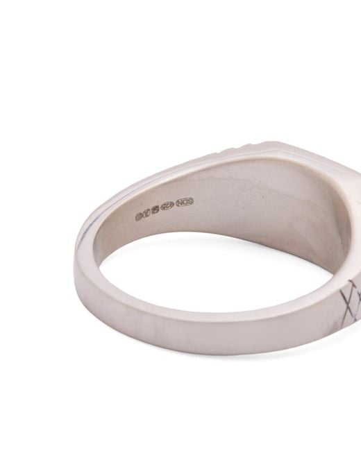 Serge Denimes White Track Ring for men