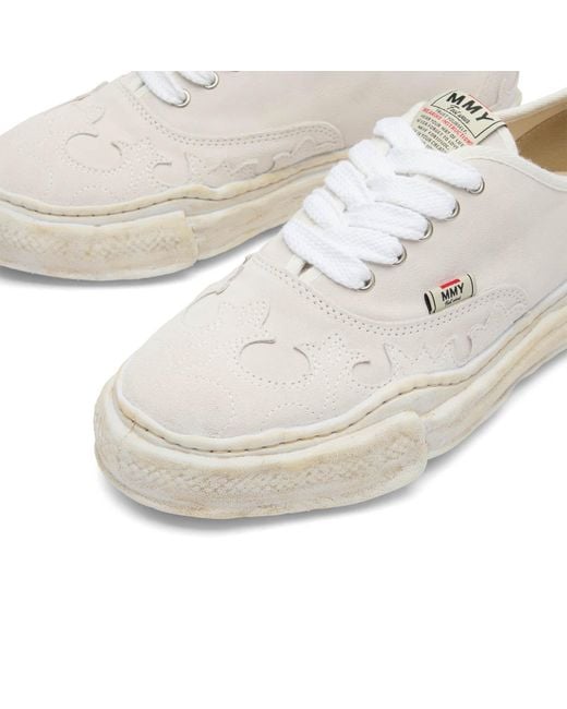 Maison Mihara Yasuhiro White Baker Western Detail Suede Low-Top for men
