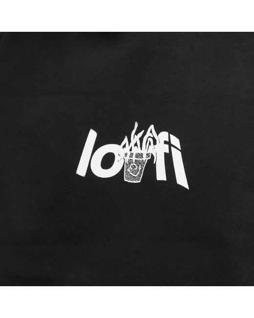 LO-FI Black Plant Logo Hoodie for men