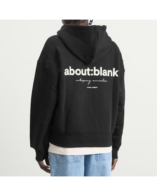 About Blank Black Box Logo Zip Hoodie for men