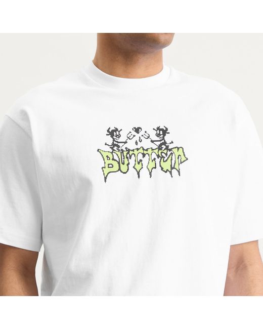 Butter Goods White Diablo T-Shirt for men