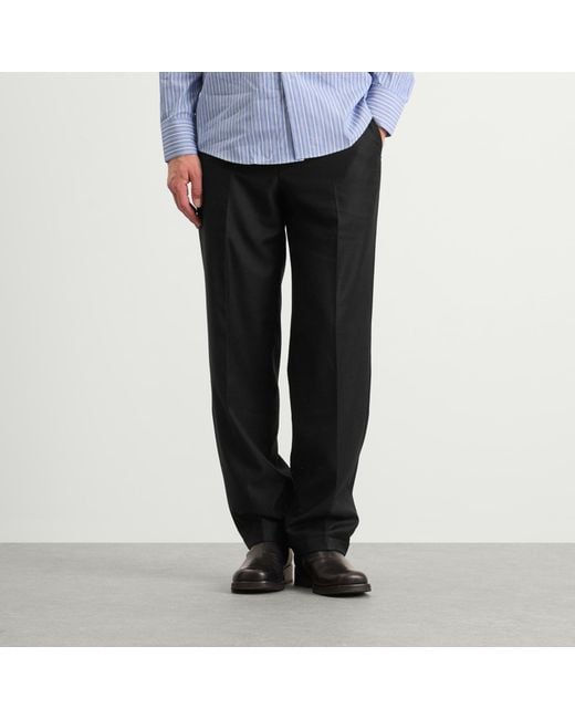 Carter Young Black Flat Front Trouser for men