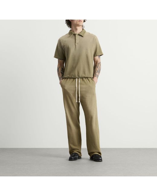 Les Tien Green Pique Cotton Yacht Jogger for men