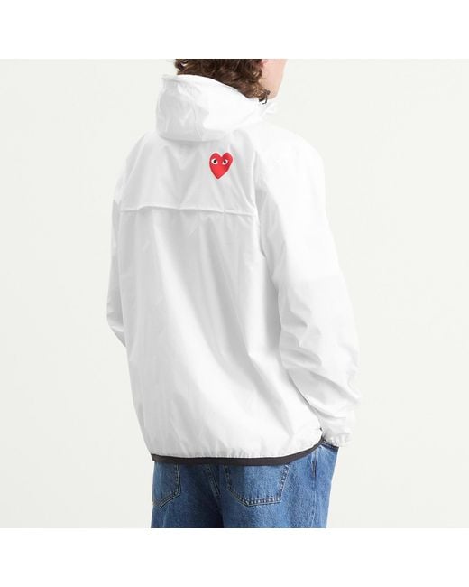 COMME DES GARÇONS PLAY White X K-Way Full Zip Packable Jacket for men