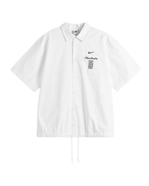 Nike White X G-Dragon Korea Club Short Sleeve Shirt for men