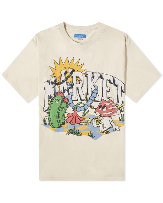 Market White Fantasy Farm T-Shirt for men