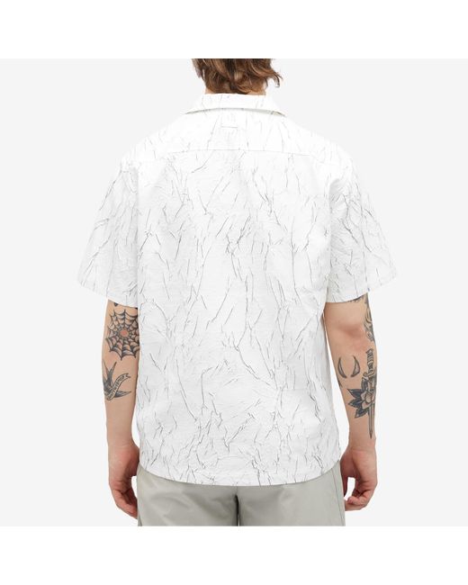 Han Kjobenhavn White Wrinkle Bowling Shirt for men