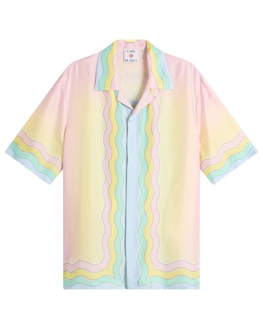 Casablanca Pink For The Love Of Dance Cuban Collar Shirt for men