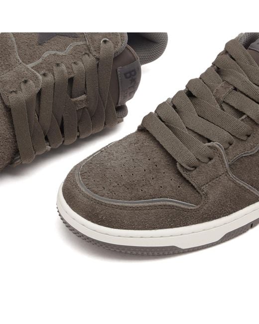 A Bathing Ape Brown Nubuck Sk8 Sta Sneaker for men