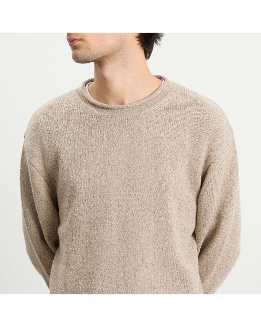 Folk Brown Slouch Crew Jumper for men