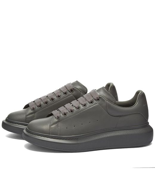 Alexander McQueen Leather Nappa Wedge Sole Sneakers in Grey for Men ...