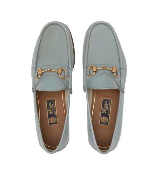 Gucci Roos Classic Horse Bit Loafer in Gray for Men | Lyst