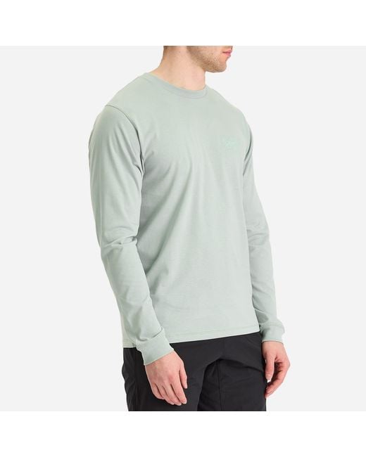 Arc'teryx Green Kragg Sl Cotton Bird Tile Long Sleeve T-Shirt for men