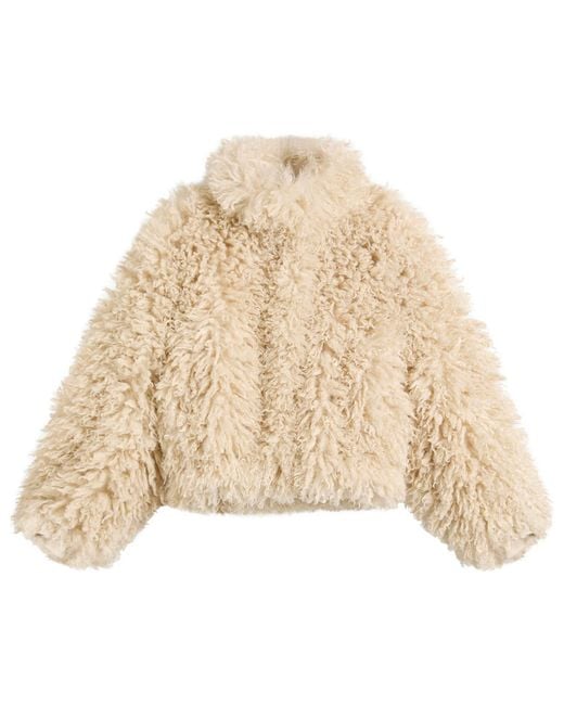 Samsøe & Samsøe Natural Samedda Curly Bomber Jacket