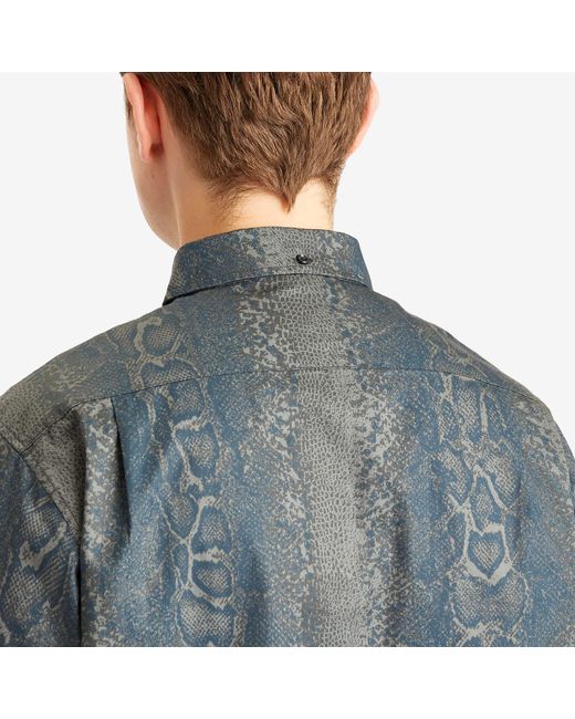 Thisisneverthat Blue Python Shortsleeve Shirt for men