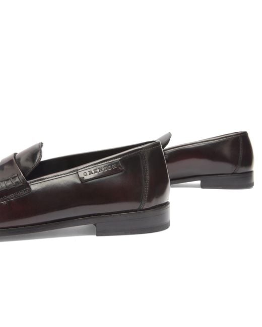 GRENSON Black Simeon Penny Loafer for men