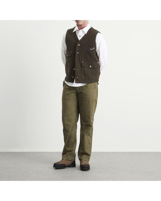 Dubbleware Black Bradford Multi Pocket Field Vest for men