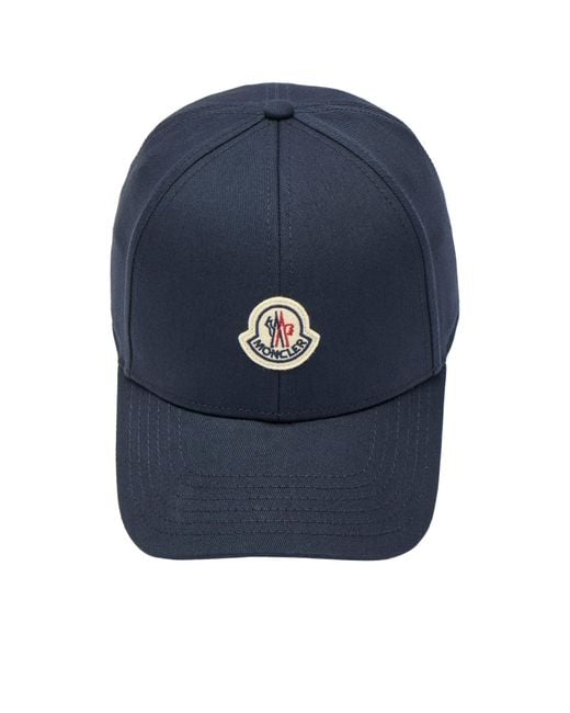 Moncler Blue Baseball Cap for men
