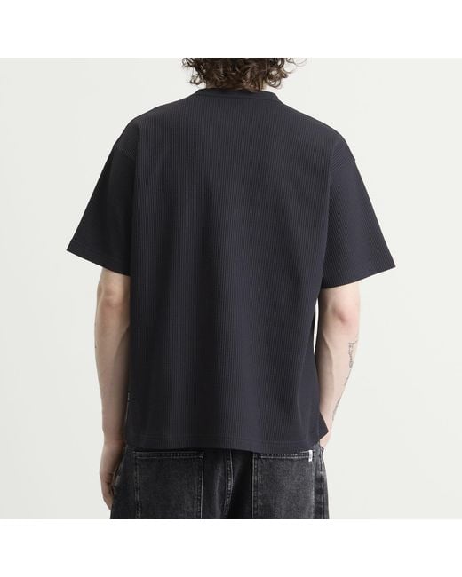 Beams Plus Black Stretch Thermal T-Shirt for men
