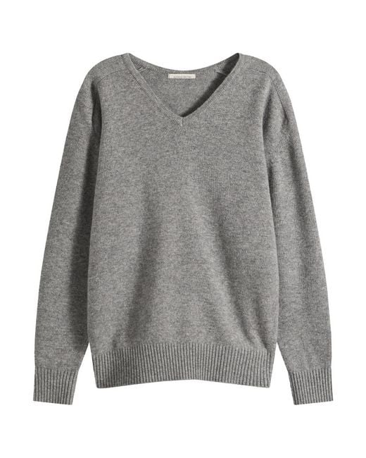 NOTHING WRITTEN Gray Carna V-Neck Pullover