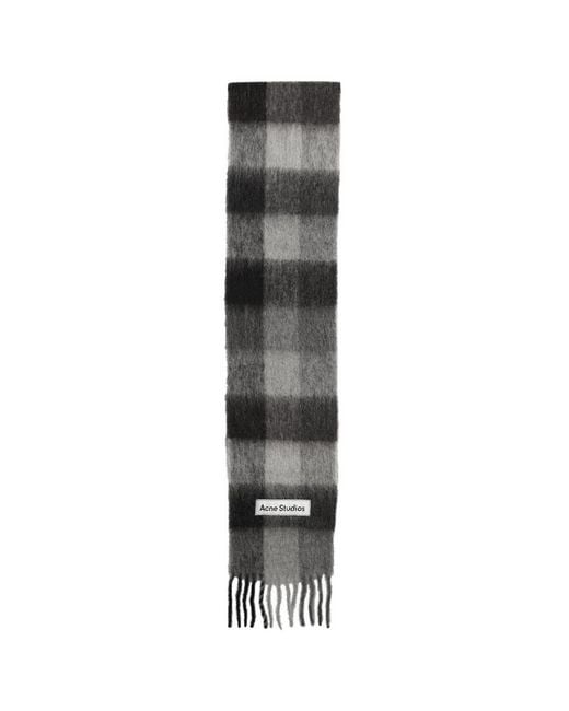 Acne Gray Vally Check Scarf for men