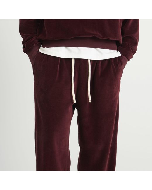 Les Tien Purple Velour Relaxed Pant for men
