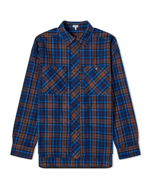 Loewe Blue Check Overshirt for men