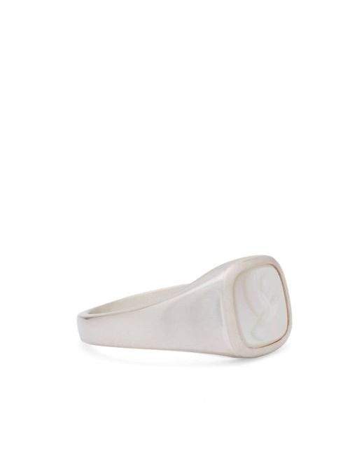 Serge Denimes White Dove Cameo Ring for men