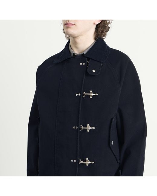 Forét Blue Cinder Clasp Canvas Jacket for men
