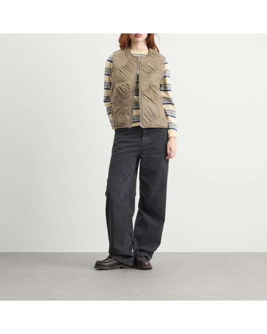 STORY mfg. Natural Pluto Zip Up Padded Vest