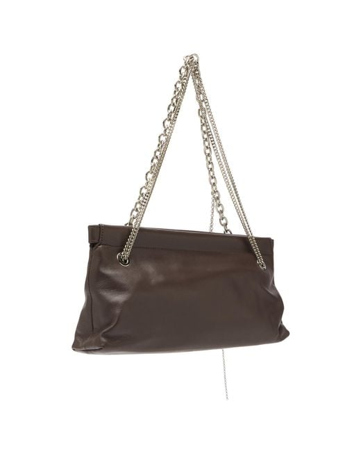 Justine Clenquet Brown Flor Chain Bag