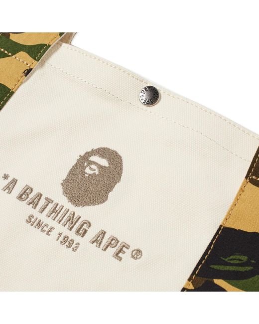 A Bathing Ape Yellow 1St Camo Tote Bag for men