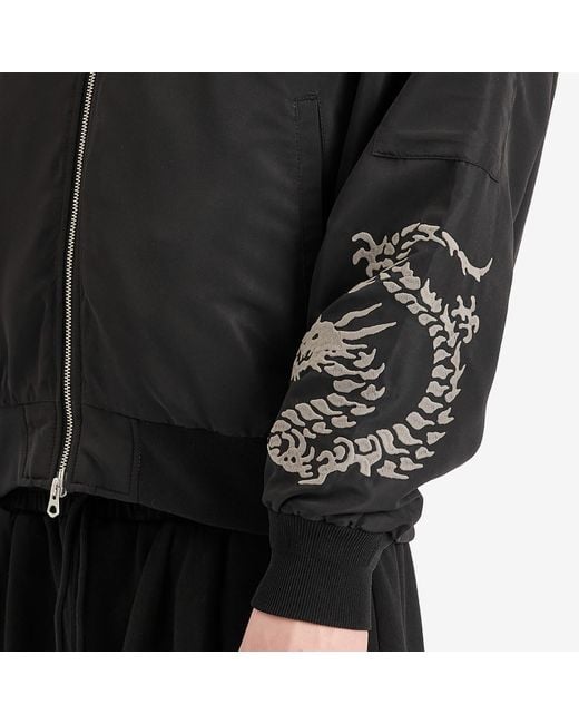 Pleasures Black Dragon Bomber Jacket for men